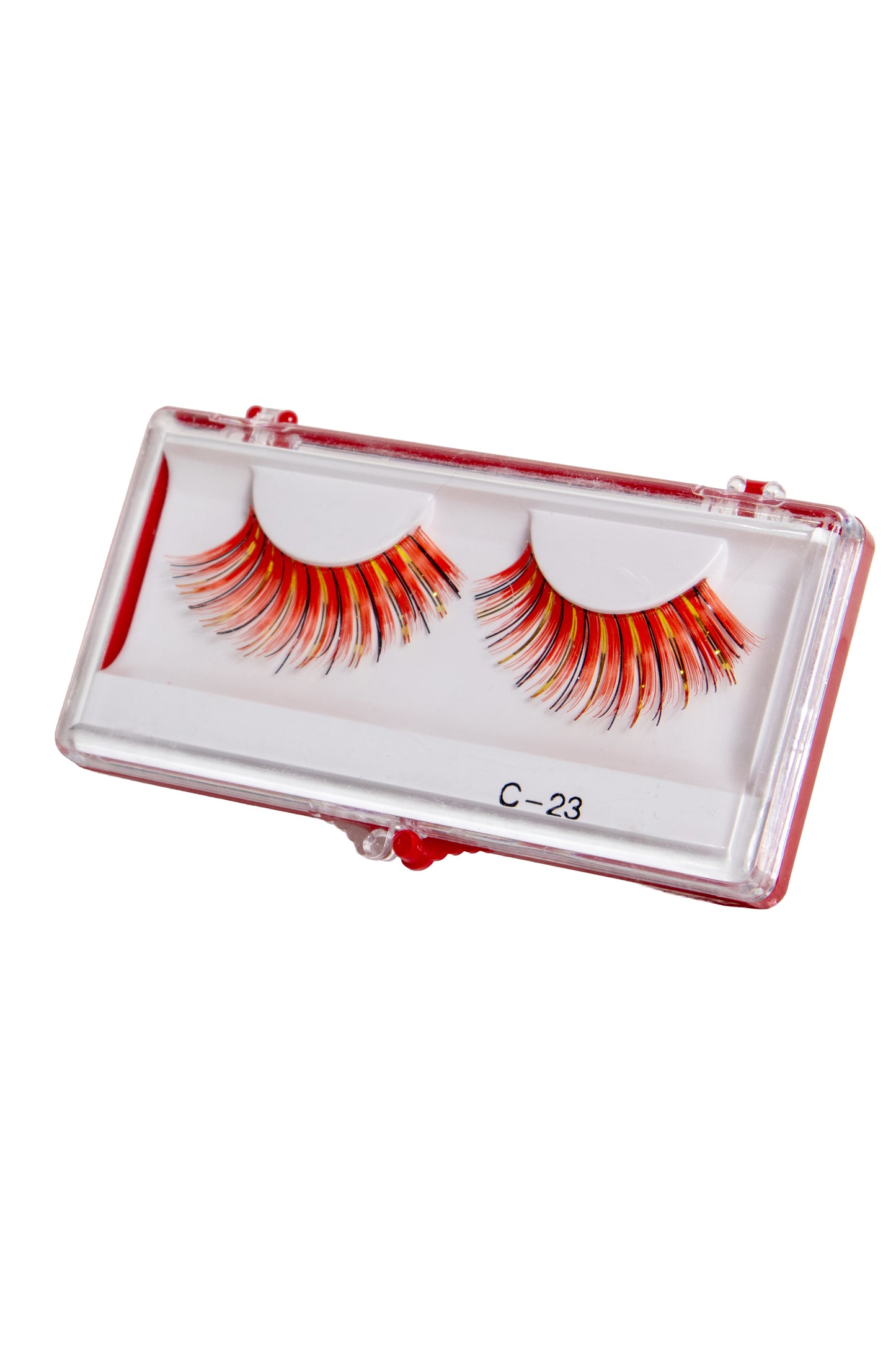 Neon Orange and Gold Lashes, Orange Fake Lashes - AlicePrin.com