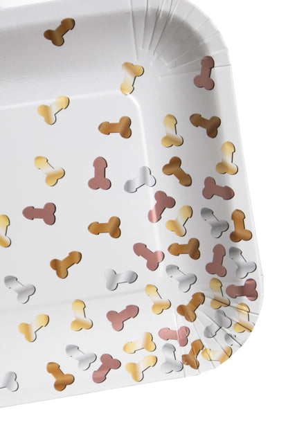 8-Pack Glitterati Penis Party Paper Plates