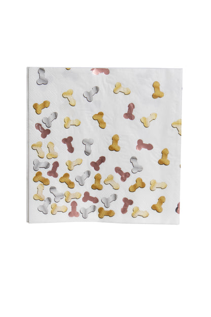 8-Pack Glitterati Penis Party Napkins