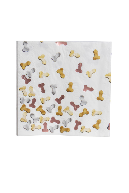 8-Pack Glitterati Penis Party Napkins