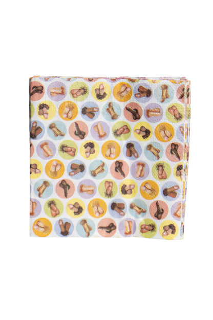 8-Pack Dirty Napkins Mini Penis Cocktail Napkins