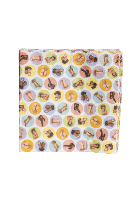 8-Pack Dirty Napkins Mini Penis Cocktail Napkins
