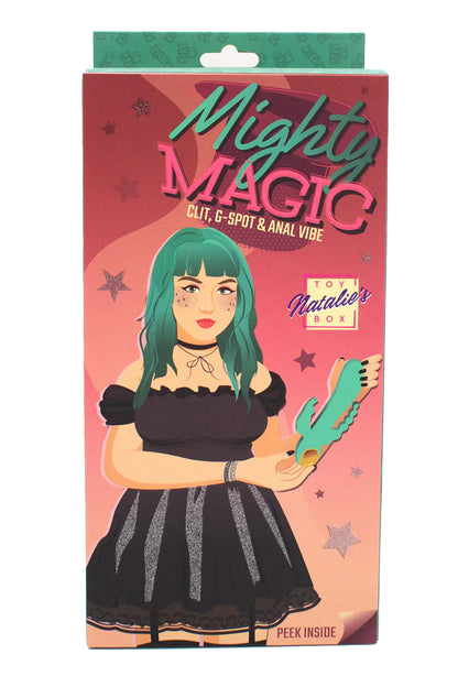 Mighty Magic 3-in-1 Vibrator, Blue Multi-Vibrator Toy - AlicePrin.com