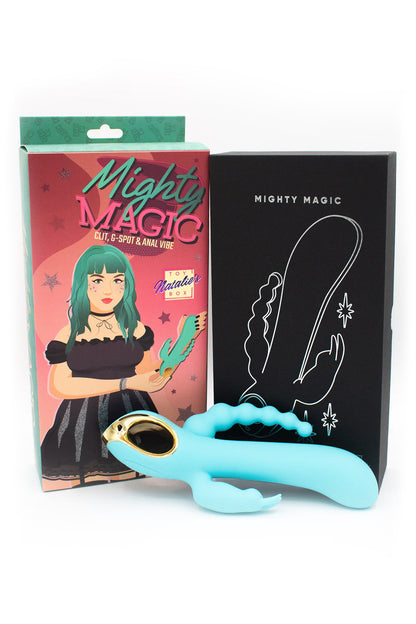 Mighty Magic 3-in-1 Vibrator, Blue Multi-Vibrator Toy - AlicePrin.com