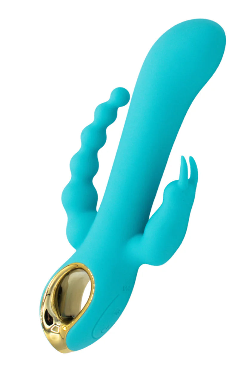 Mighty Magic 3-in-1 Vibrator, Blue Multi-Vibrator Toy - AlicePrin.com