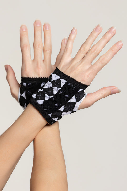 Fingerless Harlequin Gloves