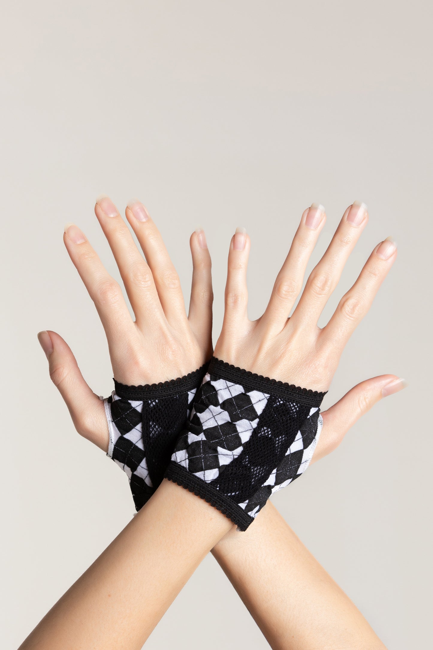 Fingerless Harlequin Gloves