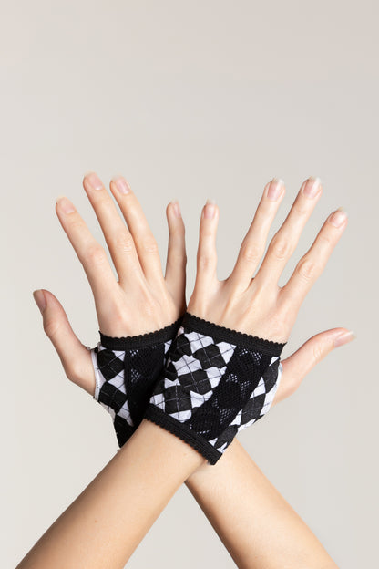 Fingerless Harlequin Gloves