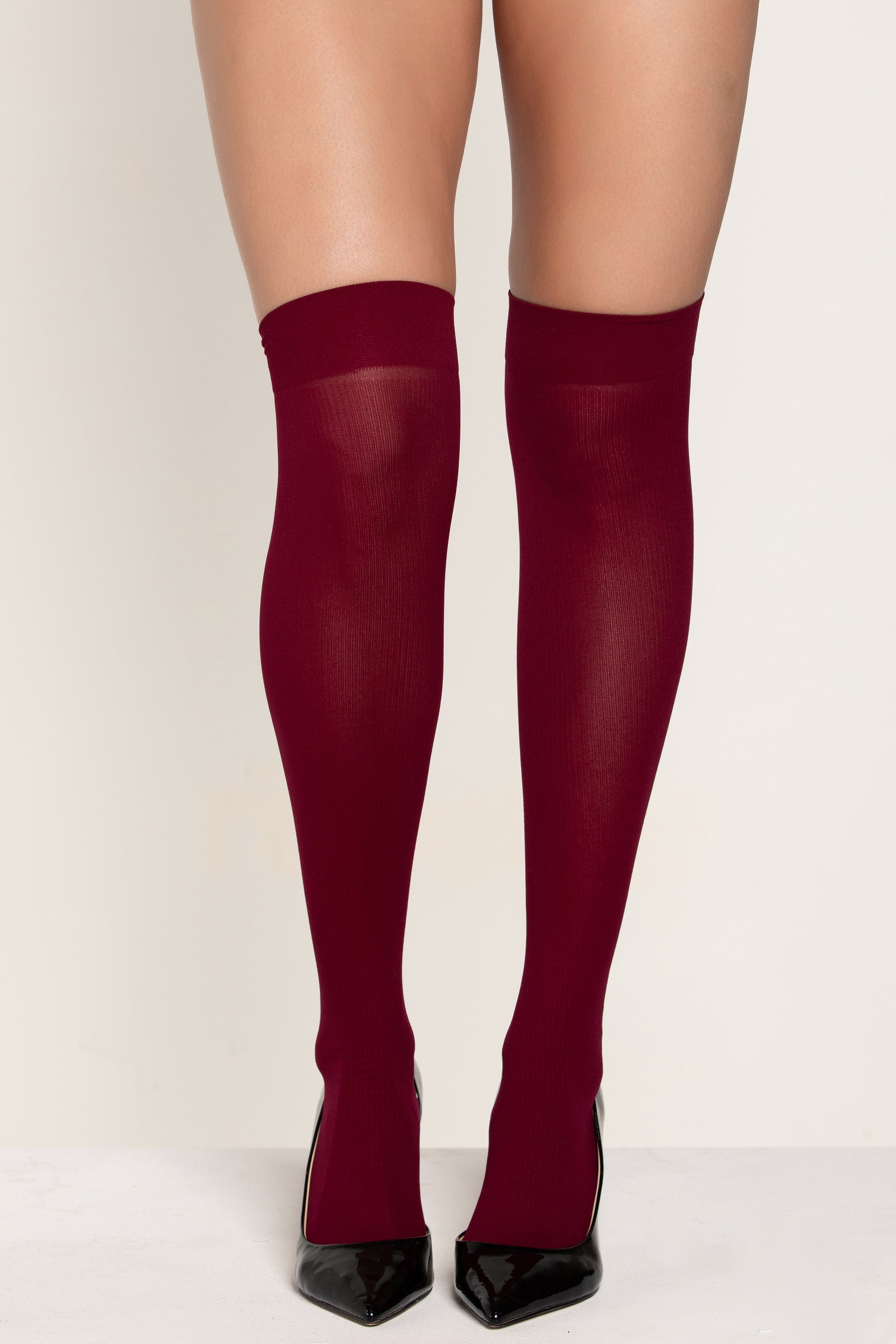 Ribbed Over-the-Knee Stocking, Knee High Stockings - AlicePrin.com