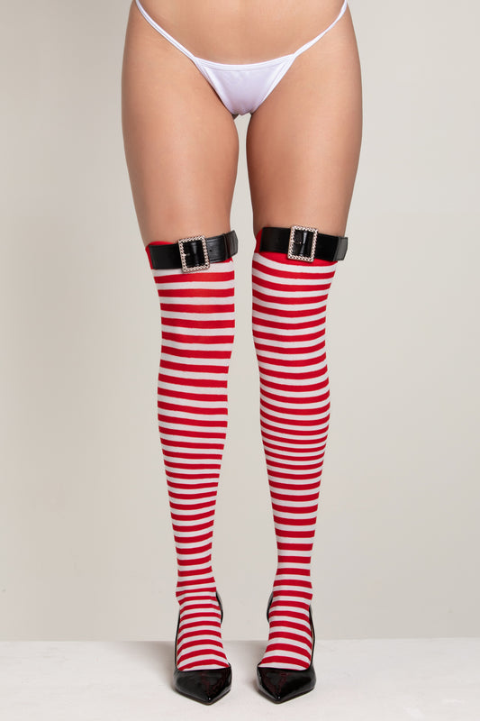 Christmas Thigh High Stockings, Elf Thigh Highs - AlicePrin.com