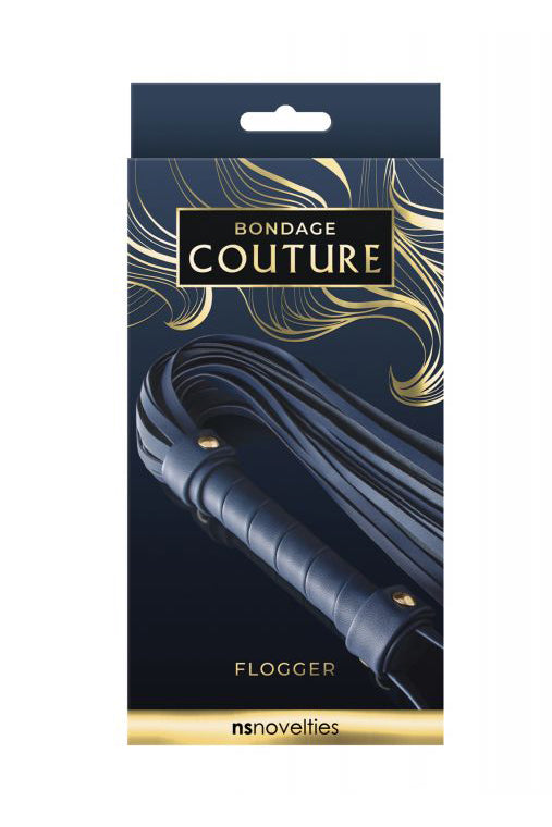 Blue Bondage Couture Flogger, Blue Flogger - AlicePrin.com