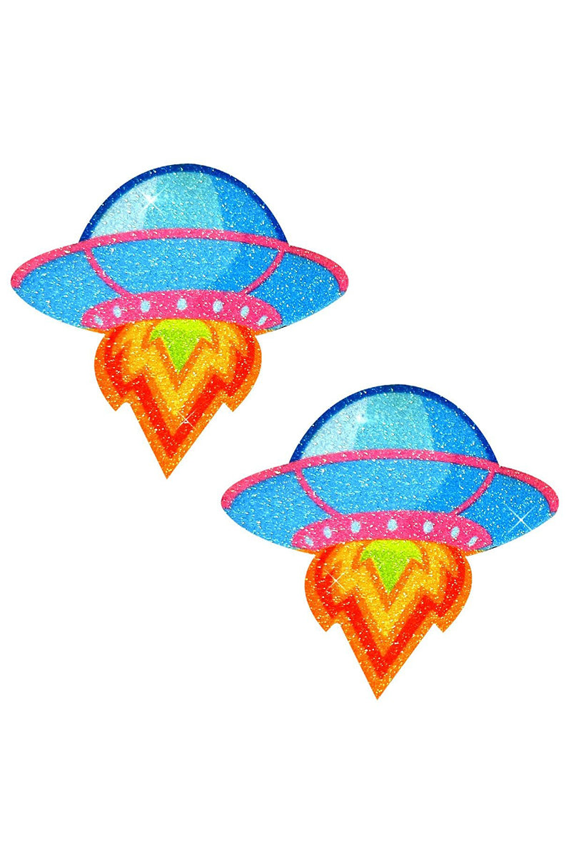 Freaking Awesome UFO Pasties, Blue UFO Pasties, UFO Nipple Pasties - AlicePrin.com