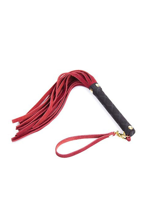 Red Mini Leather Flogger, Red Leather Whip - AlicePrin.com