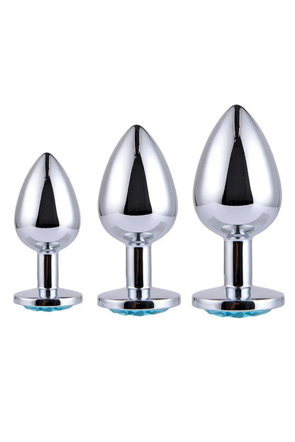 3 Piece Ornate Anal Plug Set, Three Piece Butt Plug Set - AlicePrin.com
