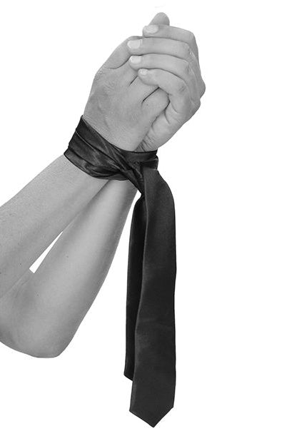 Black Satin Bondage Tie, Satin Restraint - AlicePrin.com