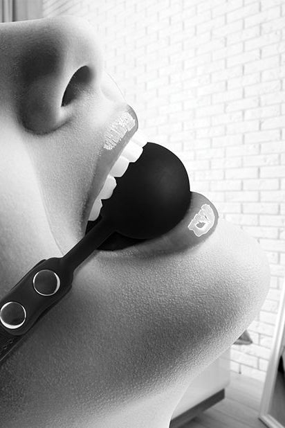 Black Silicone Ball Gag, Black Ball Gag - AlicePrin.com