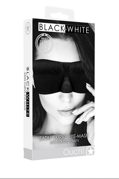 Curvy Satin Blindfold, Black Satin Eye Mask - AlicePrin.com