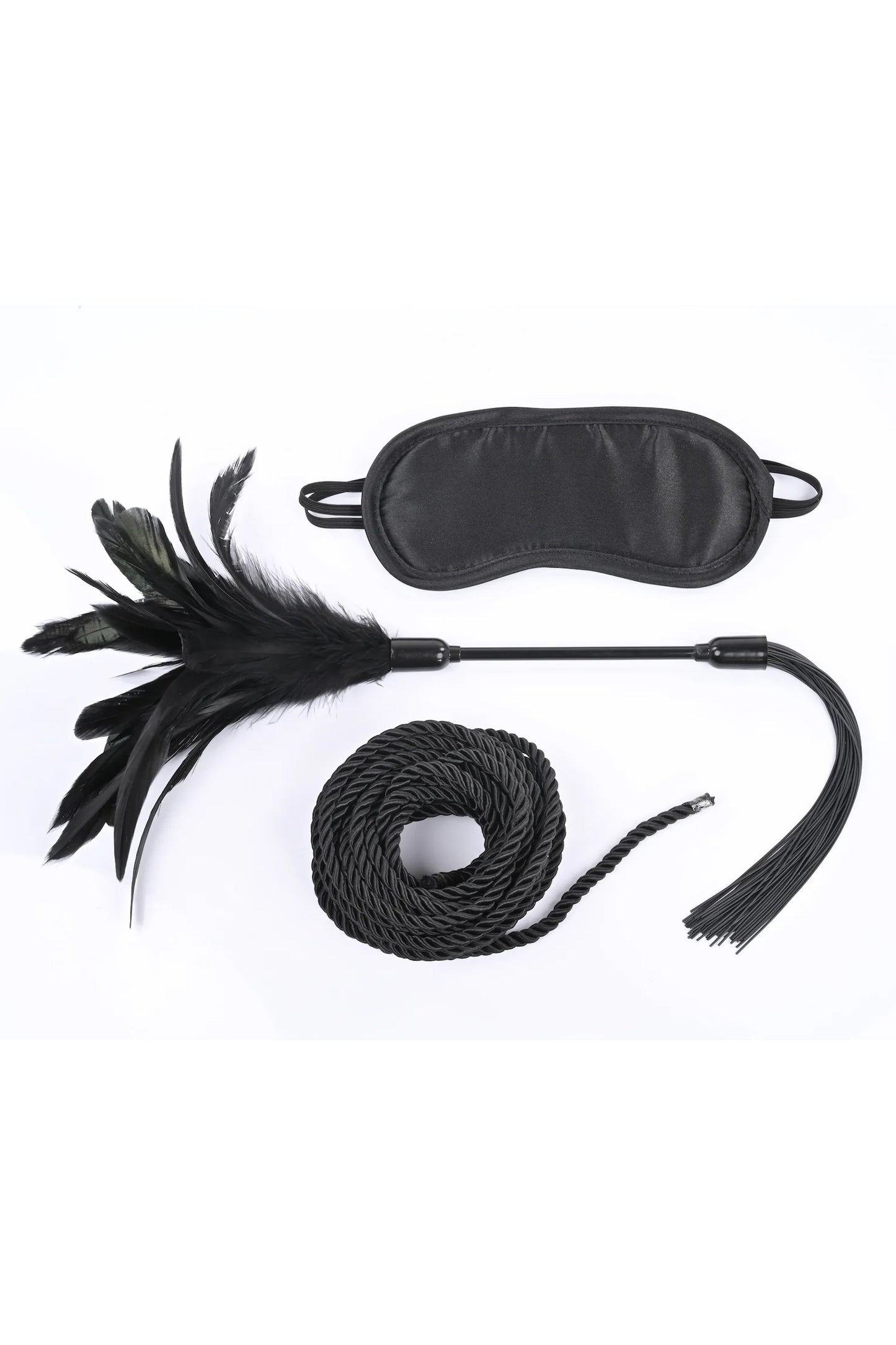 Shadow Tie And Tickle Bondage Kit, Black Bondage Set - AlicePrin.com