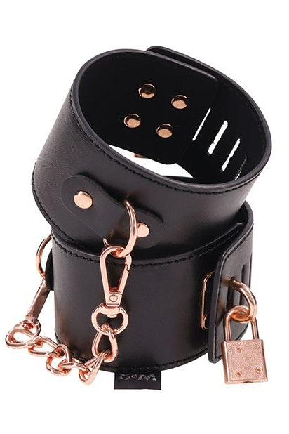 S&M Brat Locking Handcuffs, Handcuffs with Locks - AlicePrin.com