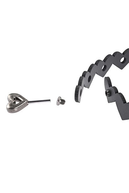 Locked Heart Day Collar, Black Lock Choker - AlicePrin.com