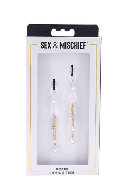 Pearl Nipple Ties, Gold Nipple Ties - AlicePrin.com