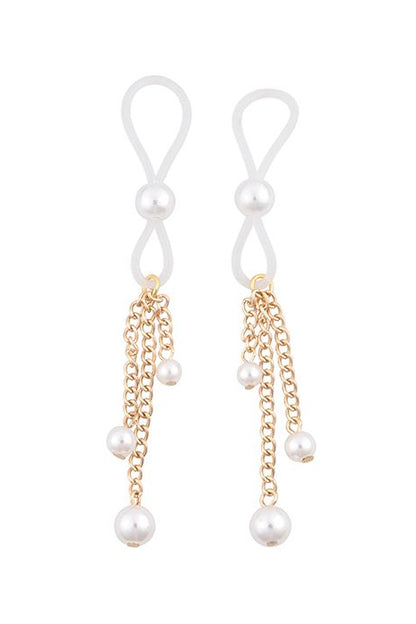 Pearl Nipple Ties, Gold Nipple Ties - AlicePrin.com