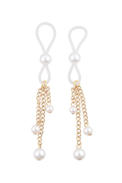 Pearl Nipple Ties, Gold Nipple Ties - AlicePrin.com