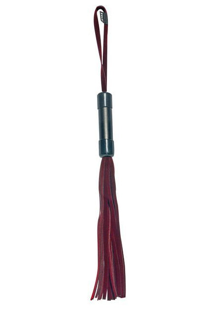 Enchanted Burgundy Flogger, Red and Black Whip - AlicePrin.com