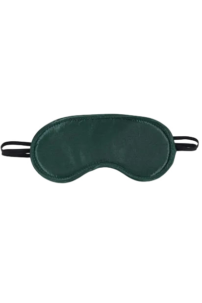 Indica Blindfold, Green Satin Eye Mask - AlicePrin.com
