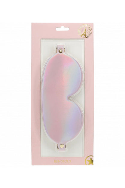 Iridescent Pink Paris Blindfold, Pink Leather Blindfold - AlicePrin.com