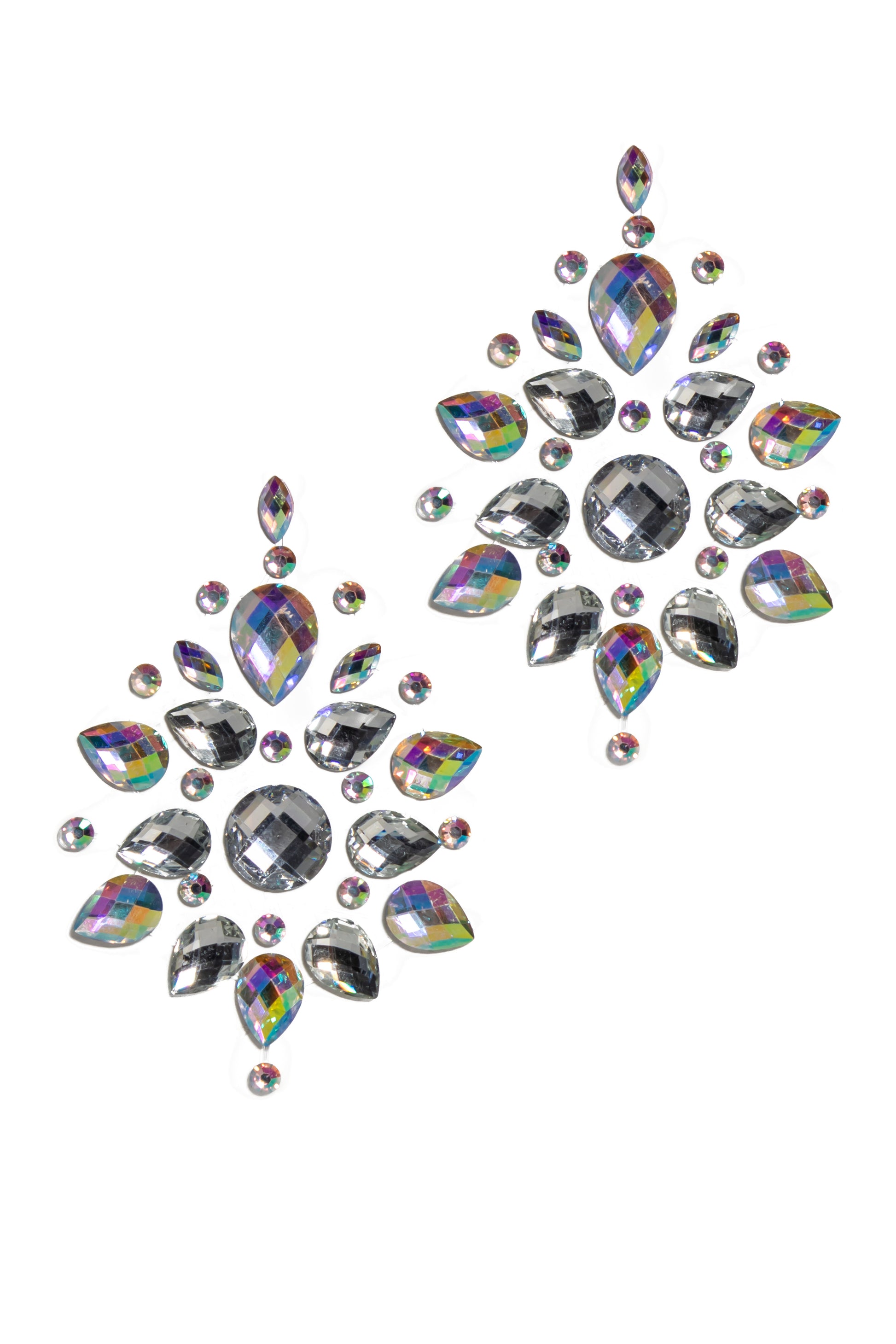 Tittsies Aura Crystal Pasties, Silver Gem Pasties - AlicePrin.com