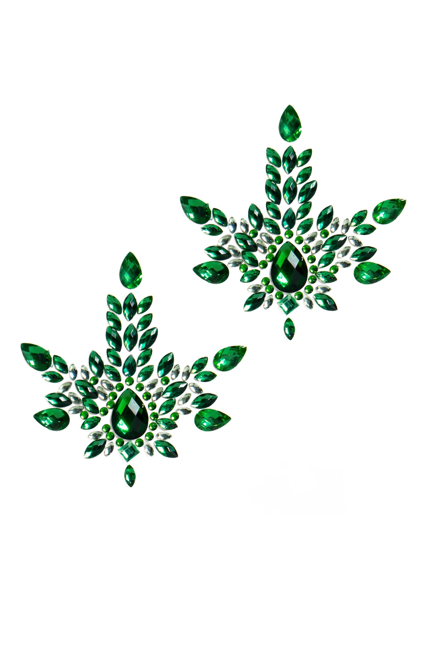 Tittsies Mary Jane Crystal Pasties, Pot Leaf Gem Pasties - AlicePrin.com