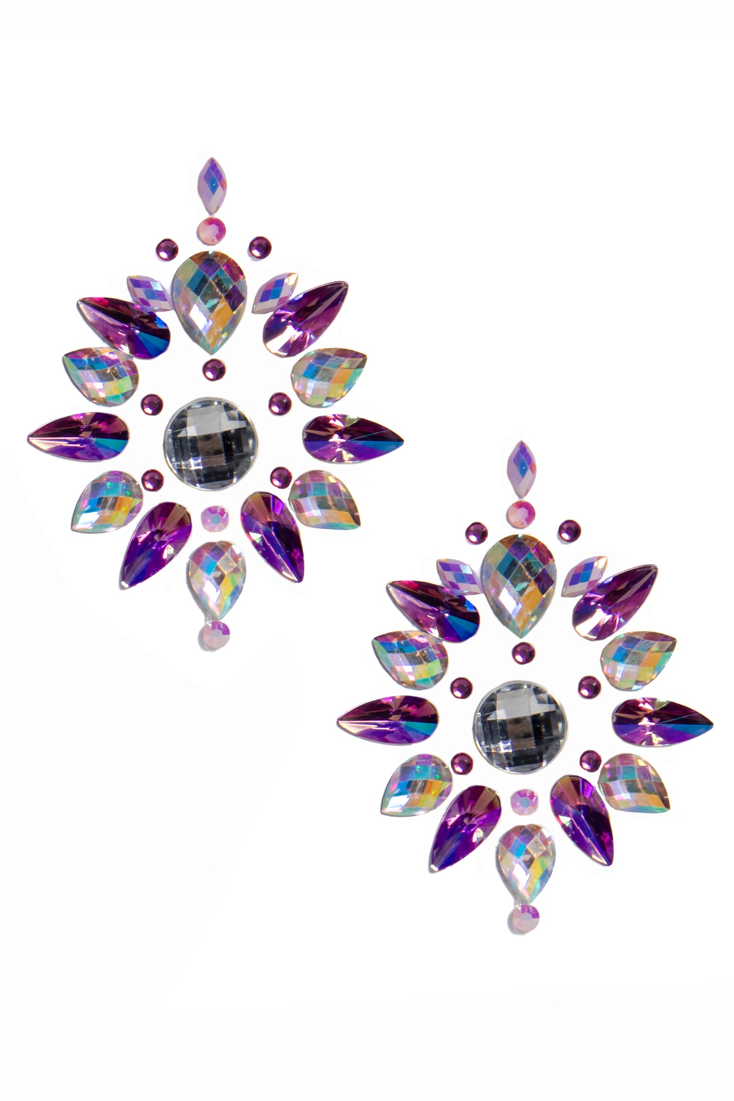 Tittsies Candy Rave Crystal Pasties, Pink Round Gem Pasties - AlicePrin.com