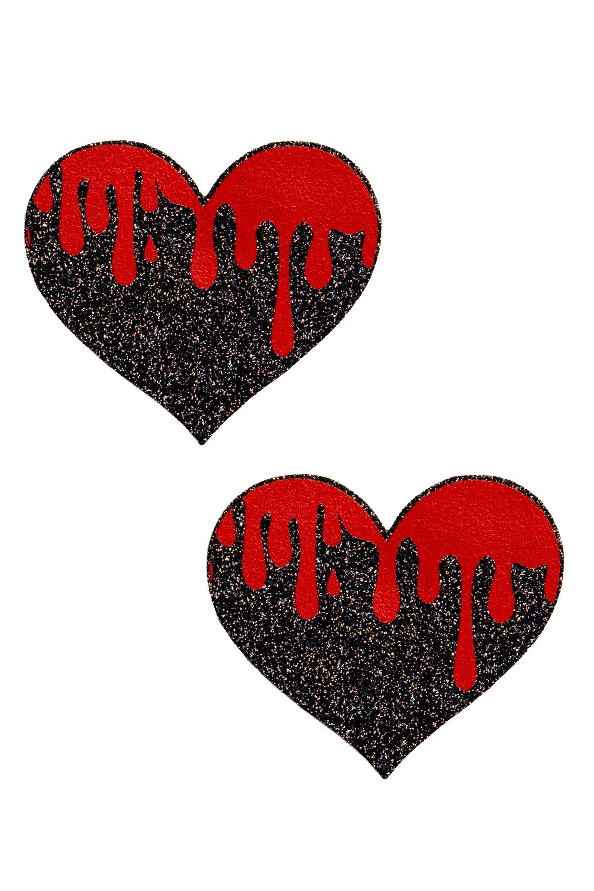 Tittsies Dangerous Love Pasties, Black Heart Pasties - AlicePrin.com