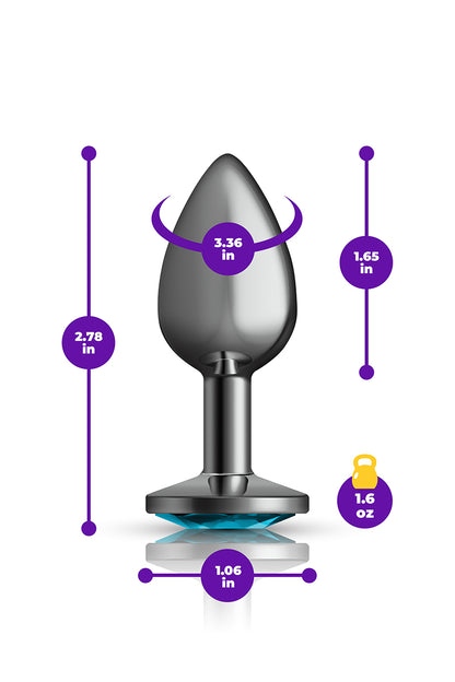 Small Gunmetal Metal Butt Plug, Small Metal Anal Plug - AlicePrin.com