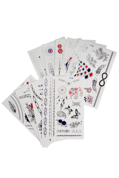 Let Your Light Shine Temporary Tattoo Pack, Festival Temporary Tattoo Pack - AlicePrin.com