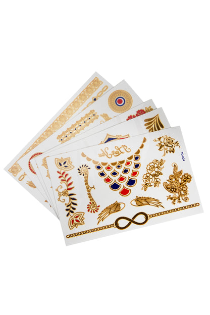 Let Your Light Shine Temporary Tattoo Pack, Festival Temporary Tattoo Pack - AlicePrin.com
