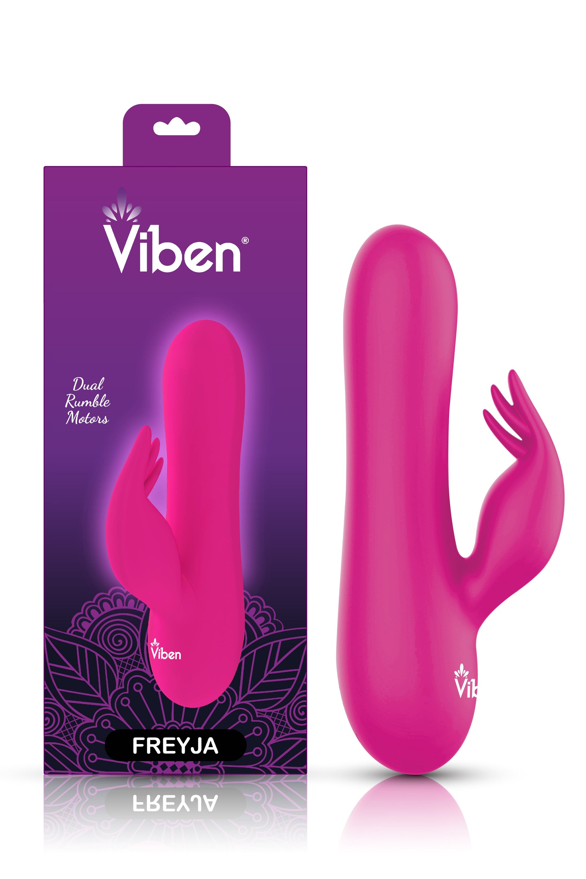 Freyja Mini Triple Ticklers Rabbit Vibe, Pink Rabbit Vibrator - AlicePrin.com