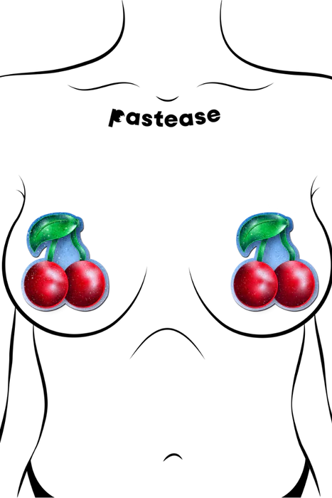 Velvet Cherries Pasties, Red Cherry Nipple Pasties - AlicePrin.com