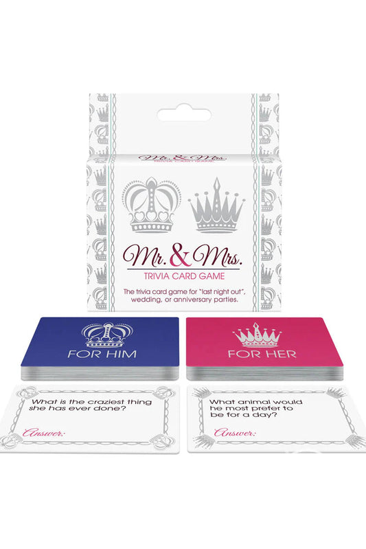Mr. & Mrs. Trivia Card Game, Bridal Shower Card Game - AlicePrin.com