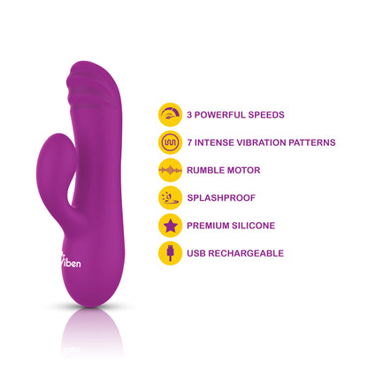 Jolie Mini Pleasure Ridges Rabbit Vibe, Mini Rabbit Vibrator - AlicePrin.com