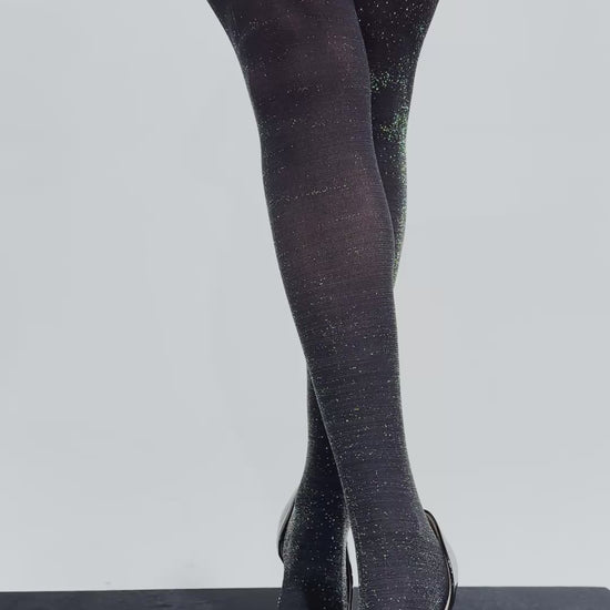 Shimmering Lurex Thigh High Stockings, Glittering Thigh Highs - AlicePrin.com