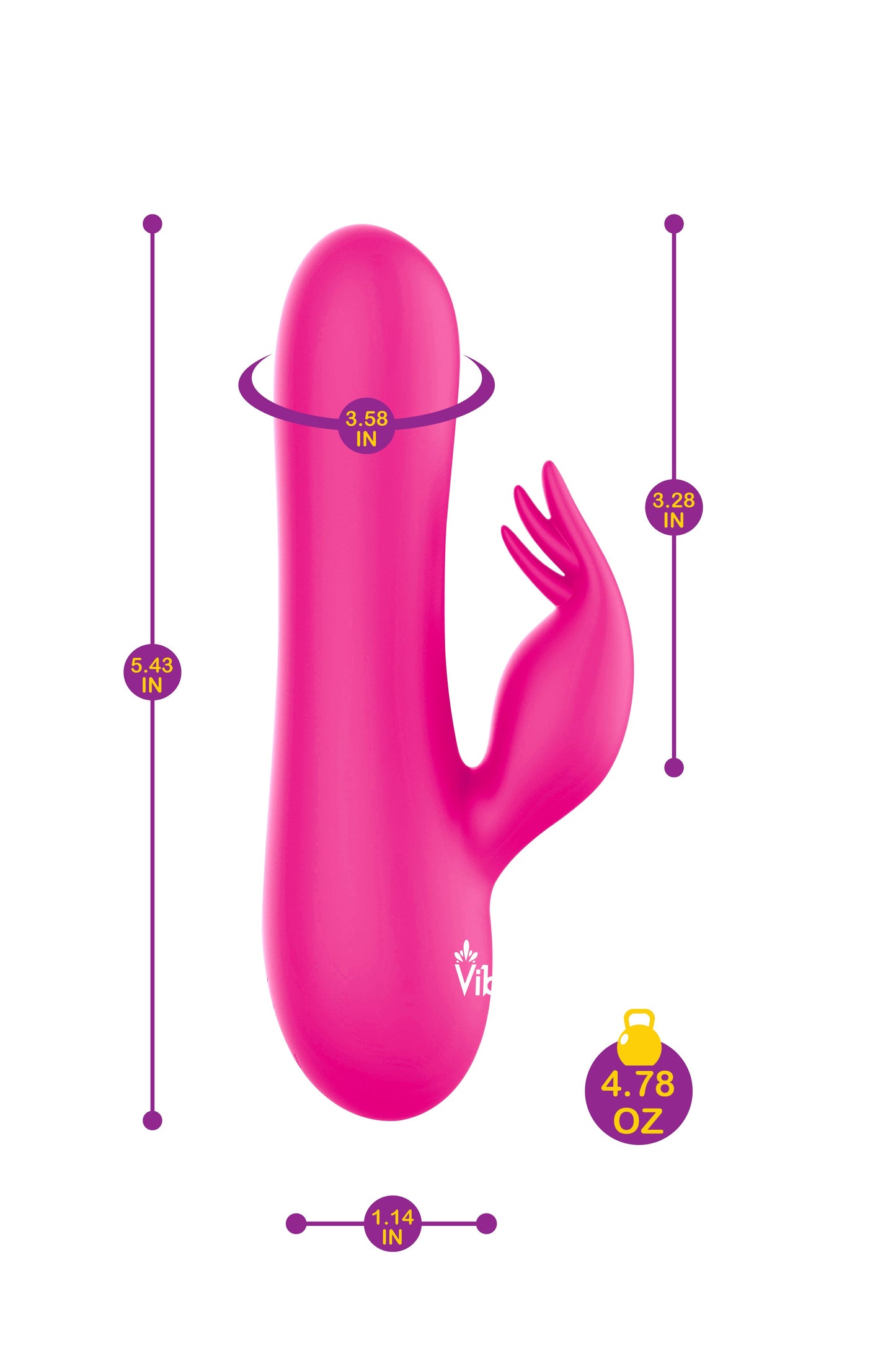 Freyja Mini Triple Ticklers Rabbit Vibe, Pink Rabbit Vibrator - AlicePrin.com