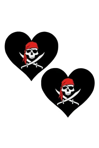 Pirate Love Pasties, Black Heart Pirate Pasties - AlicePrin.com